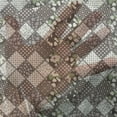 thumbnail image 3 of Retro Tulle Curtains with Rod Pocket, Patchwork with Polka Dots Hibiscus Flowers and Rounds Old Fashioned Design, Sheer Drape for Wedding Party 2 Panels, 7 Sizes, Brown Beige, by Ambesonne, 3 of 3