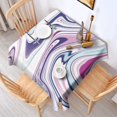 thumbnail image 2 of Square Tablecloth, Waterproof Polyester Table Cover, Wrinkle Resistant & Washable Fabric for Dining, Kitchen, Picnic, 42x42in(107x107cm), Liquid & Marble Print, 2 of 6
