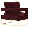 thumbnail image 4 of TOV Furniture Avery Maroon Velvet Chair with Gold Base, 4 of 5