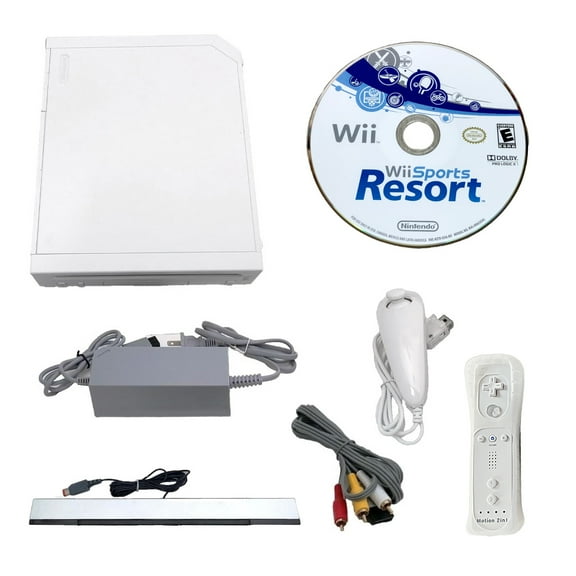 Restored Nintendo Wii Console Wii Game System with Wii Sports Resort, White (Refurbished)
