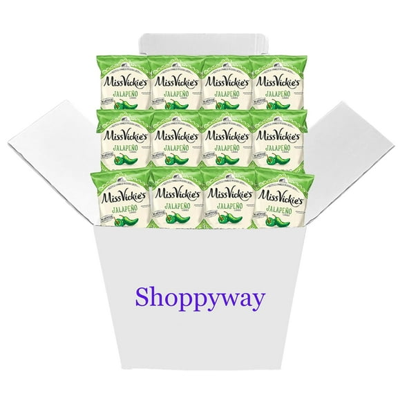 Miss Vickie's Jalapeno Potato Chips, 1.375 Oz Bags, Pack of 12, Bundled By Shoppyway