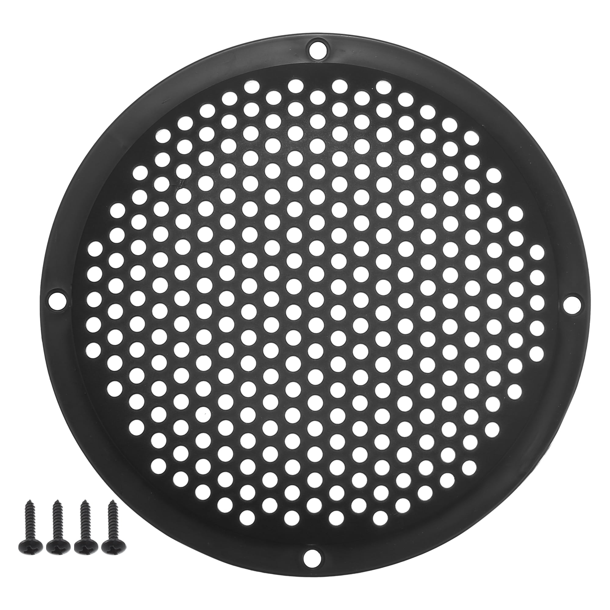 Unique Bargains 1Pcs 5" Auto Speaker Grills Cover Mesh Round Audio Subwoofer Protector with Mounting Screws Iron Black