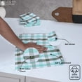 thumbnail image 4 of HEIRLOOM COMFORT Gingham Check Kitchen Towels 12 Pack, 18"x26", 100% Cotton, Super Absorbent & Quick Dry, Dish Towel for Drying Dishes, Washable, Everyday Use - Mint Green, Aqua Green, White, 4 of 6