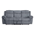 thumbnail image 3 of ACME Zubaida Velvet Reclining Sofa with USB Dock in 2-Tone Gray, 3 of 11