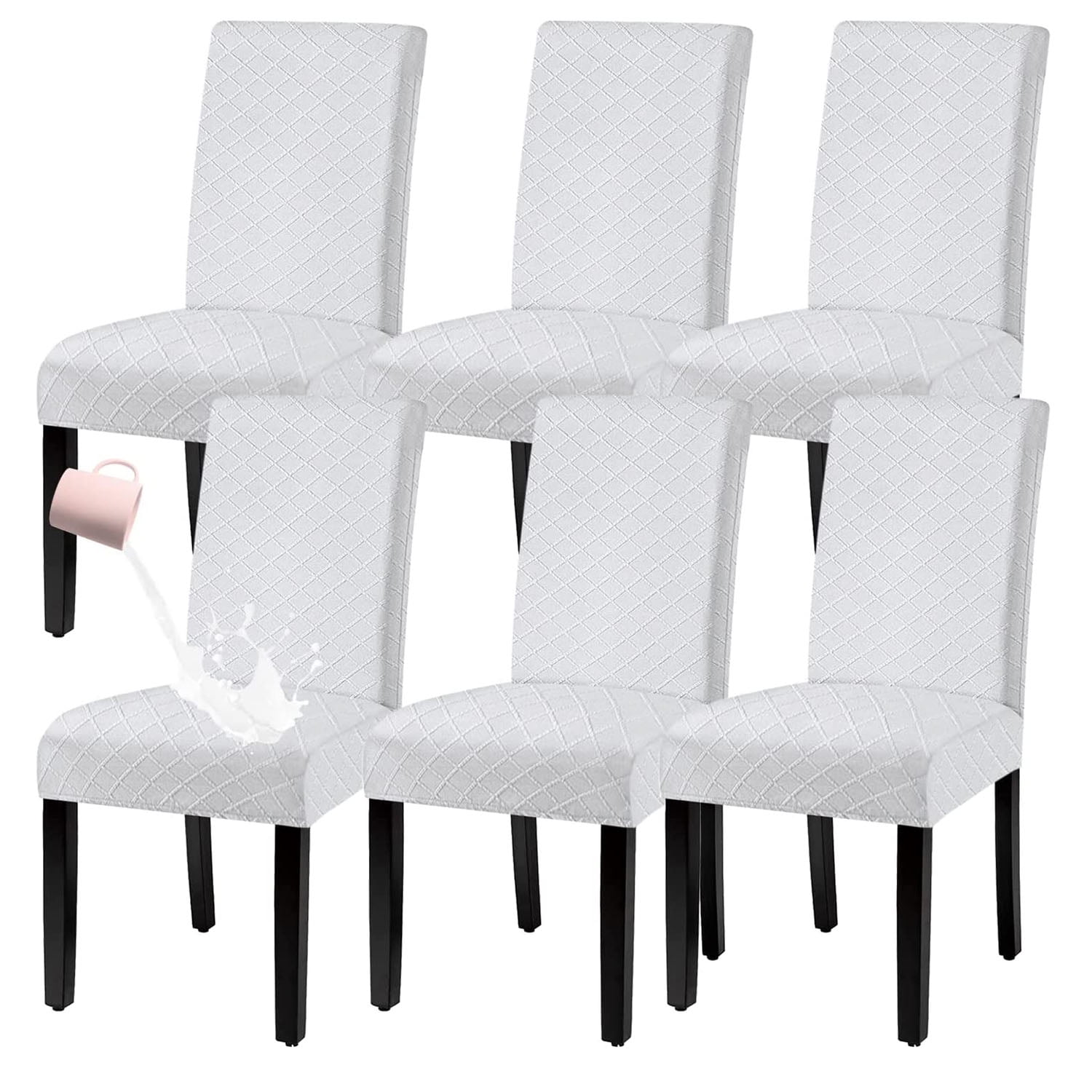 Waterproof Dining Chair Cover,Spandex Fabric Fit Stretch Chair