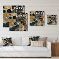 thumbnail image 4 of Designart "Abstract Pattern with Blue and Golden Textures XIX" Modern Geometric Print on Natural Pine Wood, 4 of 5