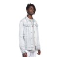 thumbnail image 2 of Victorious Men's World Tour Casual Distressed Denim Jean Jacket DK123 - Light Indigo - 3X-Large, 2 of 6