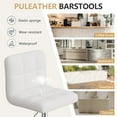 thumbnail image 7 of Daluvenix Swivel Bar stools set of 2 Modern PU Leather Barstools with Midback, Adjustable Counter Height Bar Chairs for Kitchen Island, White, 7 of 7