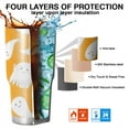thumbnail image 7 of 30oz Orange Halloween Cute Ghosts Tumblers Stainless Steel Tumbler with Lid and Straw,Vacuum Insulated Double Wall Travel Tumbler Cups Mug with Cleaning Brush for Coffee,Tea, 7 of 7