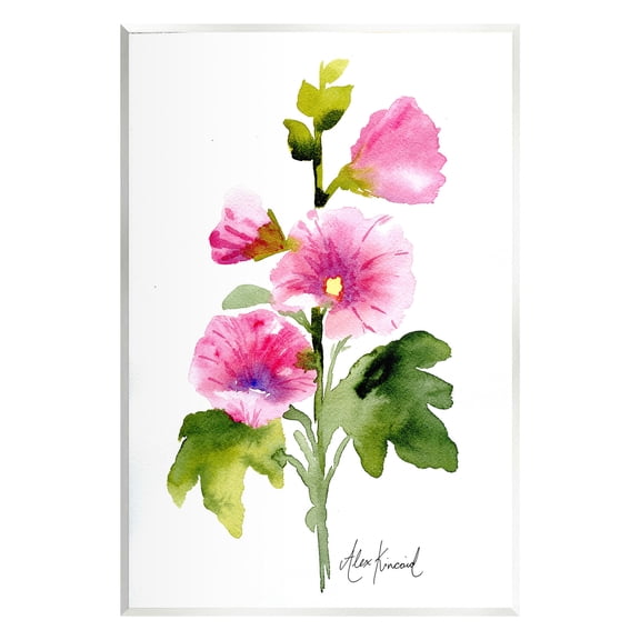 Stupell Industries Pink Watercolor Blossoms Botanical & Floral Painting Unframed Art Print Wall Art, 10 x 15