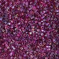 thumbnail image 2 of Miyuki Delica Seed Beads – Size 11/0 (1.6 mm), DB1747, Fuchsia-Lined Amethyst AB, 7.2 g, Approx. 1440 Beads, 2 of 7