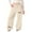 Beige, variant on Girls Bowknot Barrel Leg Sweatpants Kids Athletic Elastic Waist Wide Leg Joggers Pants With Pockets Girl Sweatpants Beige 4 Y-5 Y