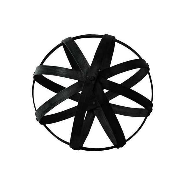 Collection de Tendances Urbaines 53367 Bambou Rond Dyson Orbe Sphère Décor&44; Peint en Noir - Grand