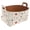 Multicolor 4, variant on Happy Golden Retriever Storage Basket Collapsible Storage Bin, PU Foldable Basket Convenient Box Storage Organizer with Handles for Shelves Office Bedroom Closet Nursery Toys Laundry