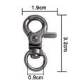 thumbnail image 5 of 4pcs Key Chain Clip Hooks Swivel Clasps Lanyard Snap Hooks with Split Key Rings,Gun Color, 5 of 8