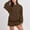Brown, variant on ZZwxWA Waffle Knit Lounge Sets for Women 2 Piece Outfits Short Sleeve Top and Shorts Pajama Sets Tracksuit Sweatsuits 50% Off Clear