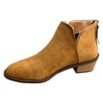thumbnail image 1 of NECHOLOGY Botas Mujer Adulto Femenino Zapatos Botines de mujer Botas de mujer con cremallera trasera y tacón grueso puntiagudo de tamaño de otoño e invierno (Khaki, 7.5), 1 of 7