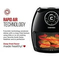 thumbnail image 4 of Chefman 6.8 Quart Air Fryer Oven Space Saving Flat Basket, Oil Hot Airfryer with 60 Minute Timer & Auto Shut Off, Dishwasher Safe Parts, BPA-Free, Family Size, X-Large, Black, 4 of 9
