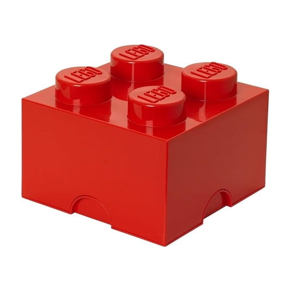 LEGO Storage Brick 4 Red by Room Copenhagen