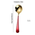 thumbnail image 2 of 6.22"L Stainless Steel Titanium Plated Black Round Spoons , Easy to Clean, Dishwasher Safe,Dining & Bar,Coffee Spoon Small Spoons for Dessert(Gold5,6.22x1.73x1"), 2 of 3