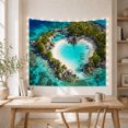 thumbnail image 5 of Aerial Tropical Lagoon with White Sand and Palm Trees, Serene Coastal Style for Beach Lovers, Lagoon Wall Art, Housewarming Gift, Tapestry Wall Hanging for Bedroom and Living Room, 5 of 7