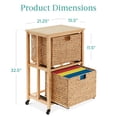 thumbnail image 7 of Best Choice Products Vertical Rolling File Cabinet for Home, Office w/ Rubberwood Frame, Locking Caster Wheels - Natural, 7 of 7