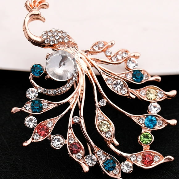EGNMCR Broches et Épingles pour Femmes, Luxe, Couleur Oiseau, Diamant Intégral, Broche pour Dames, Bijou, Cadeau, Broche Diamant
