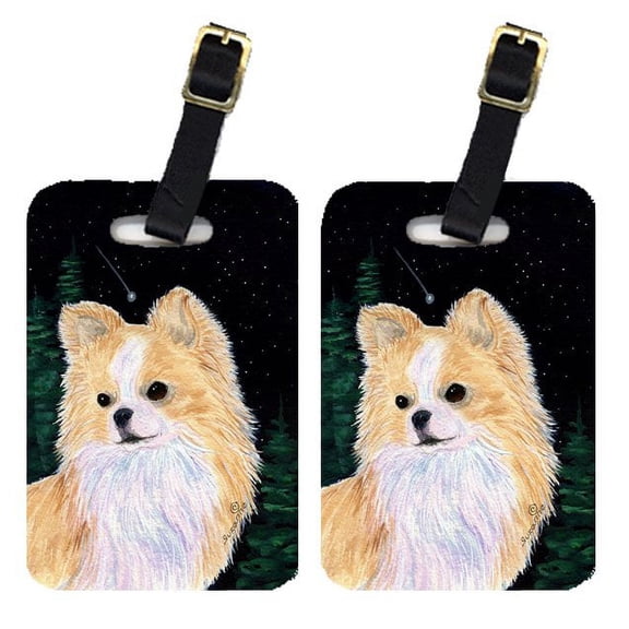 Starry Night Chihuahua Luggage Tags Pair of 2