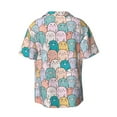 thumbnail image 2 of Wukai Colorful Cute Pig Men's Casual Short-Sleeve Button Down Shirt - Lightweight Summer Dress Shirt for Daily Wear-X-Large, 2 of 7