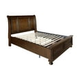 thumbnail image 6 of Brown Cherry Finish Traditional Platform Bed Full Size 1pc Footboard Drawers Wooden Bedroom Furniture, 6 of 7