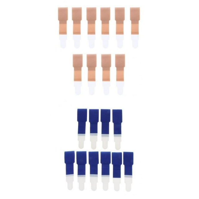 TISHITA 20x Anti-Slip Toe Brace Separator Bandage Straightener for Hammer Skin+Blue