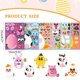 thumbnail image 3 of 24 Sheets Easter Stickers DIY Craft Holiday Gifts Making 6 Style Animal Face Stickers Game for Kids Party Favor Toy, 3 of 4