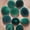 Green, variant on MATROOY Natural Agate Slice Geode Stone Drink Coaster Housewarming Gift Christmas Gifts-Black