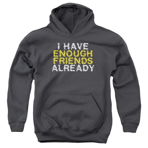 - Enough Friends - Youth Hooded Sweatshirt - X-Large