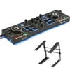 Hercules DJControl Starlight Pocket USB DJ Controller with Serato DJ Lite with Laptop Stand for Workstations