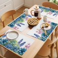 thumbnail image 5 of Succulent Green Blue Pink Placemats Set of 6 Summer Botanical Tropical Place Mats Indoor Wipeable Table Mats Washable Cloth Dining Table Placemats for Kitchen Holiday Party Home Decor 13x19 Inch, 5 of 9