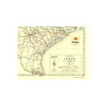 thumbnail image 2 of Historic State Map - Texas Road Map Magnolia Petro - 1933 - Vintage Wall Art, 2 of 4