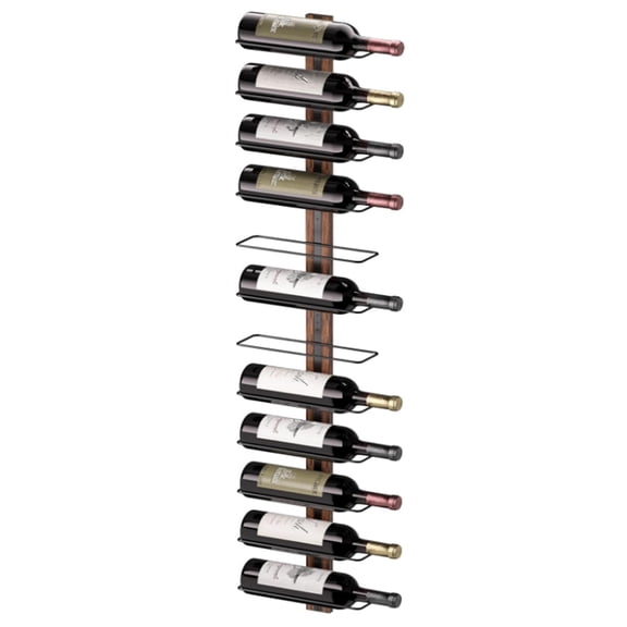 Wine Rack Wall Mounted for 12 Wine Bottles, Wood Wine Racks for Wall, Wine Holder Wine Bottle Racks for Kitchen, Dining Room, Bar