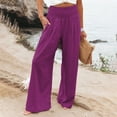 thumbnail image 1 of WILLBEST Pantalones Casuales de Mujer, de Moda, con Cintura Elástica, Holgados, Estampados, Tipo Harén, con Bolsillo, Cómodos y elegantes para Uso Diario. Grande, 1 of 8