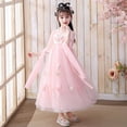 thumbnail image 7 of Mercatoo Toddler Girls Spring Autumn Long Sleeve Butterfly Rose Printed Saree Chiffon Dresses Traditional Tutu Dress for Girls, 7 of 7