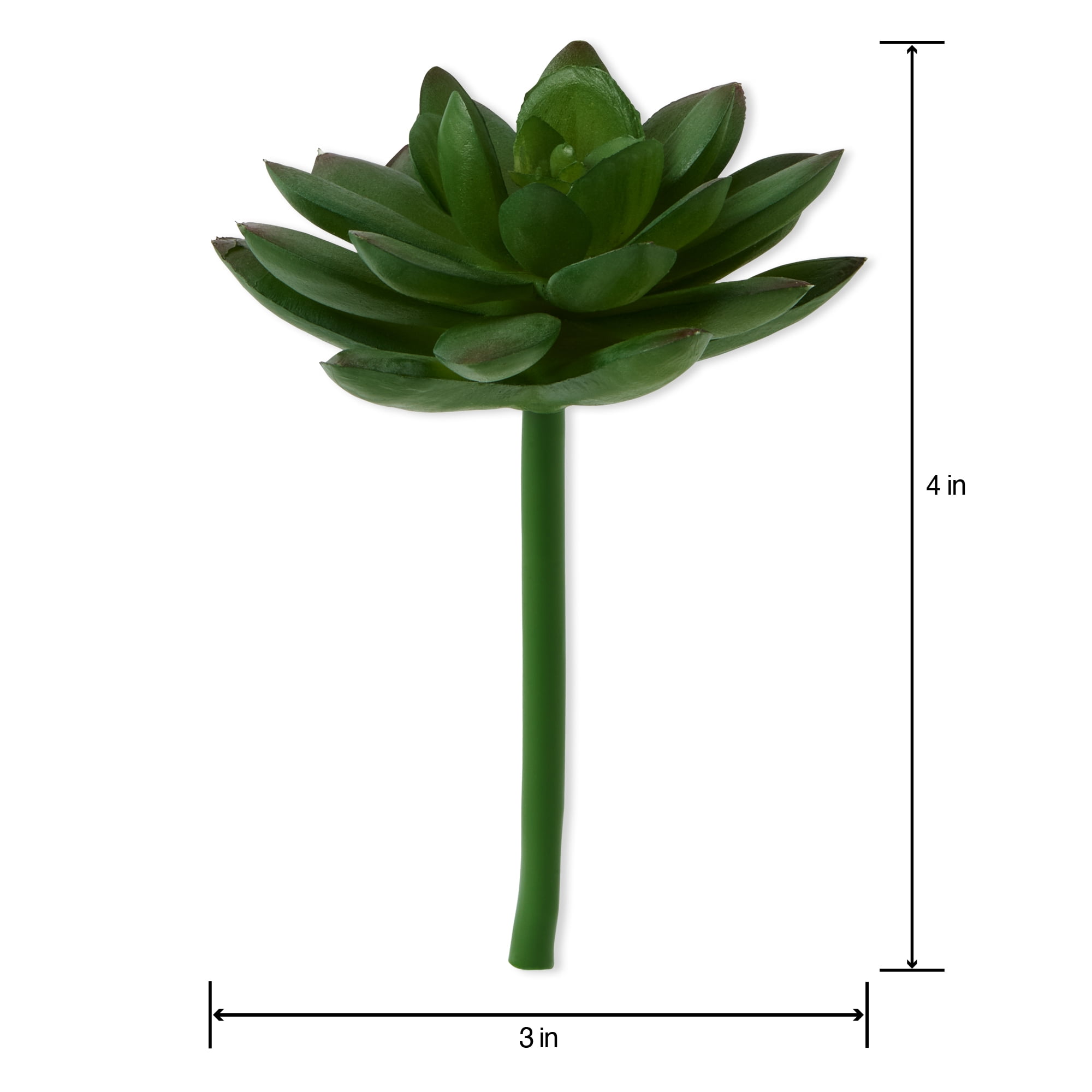 Mainstays Artificial Succulent Echeveria Pick 3 inch x 4.5 inch Green