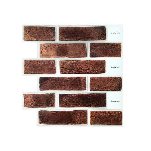 Mosaicowall 10-Sheet Peel and Stick Tile - 11.9"x11.8" Premium Kitchen Self Adhesive Backsplash Tile
