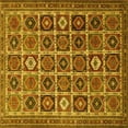 thumbnail image 1 of Ahgly Company Machine Washable Indoor Square Persian Yellow Traditional Area Rugs, 6' Square, 1 of 4