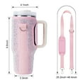 thumbnail image 5 of APHISON Water Bottle Carrier, Bling Rhinestone, Adjustable Shoulder Strap, Neoprene Sleeve for Hiking and Travel - Pink Pocketless, 5 of 5