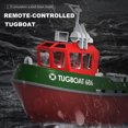 thumbnail image 4 of Barco de control remoto, barco de control remoto 1:72 para piscina y lago, remolcador de control remoto de 2,4 GHz para adultos y niños, juguete acuático de verano al aire libre, regalo de cumpleaños, 4 of 8