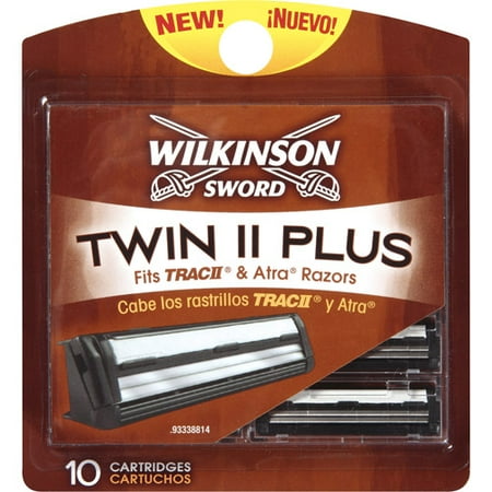 Wilkinson Sword Twin II Plus Razor Cartridges, 10 Count