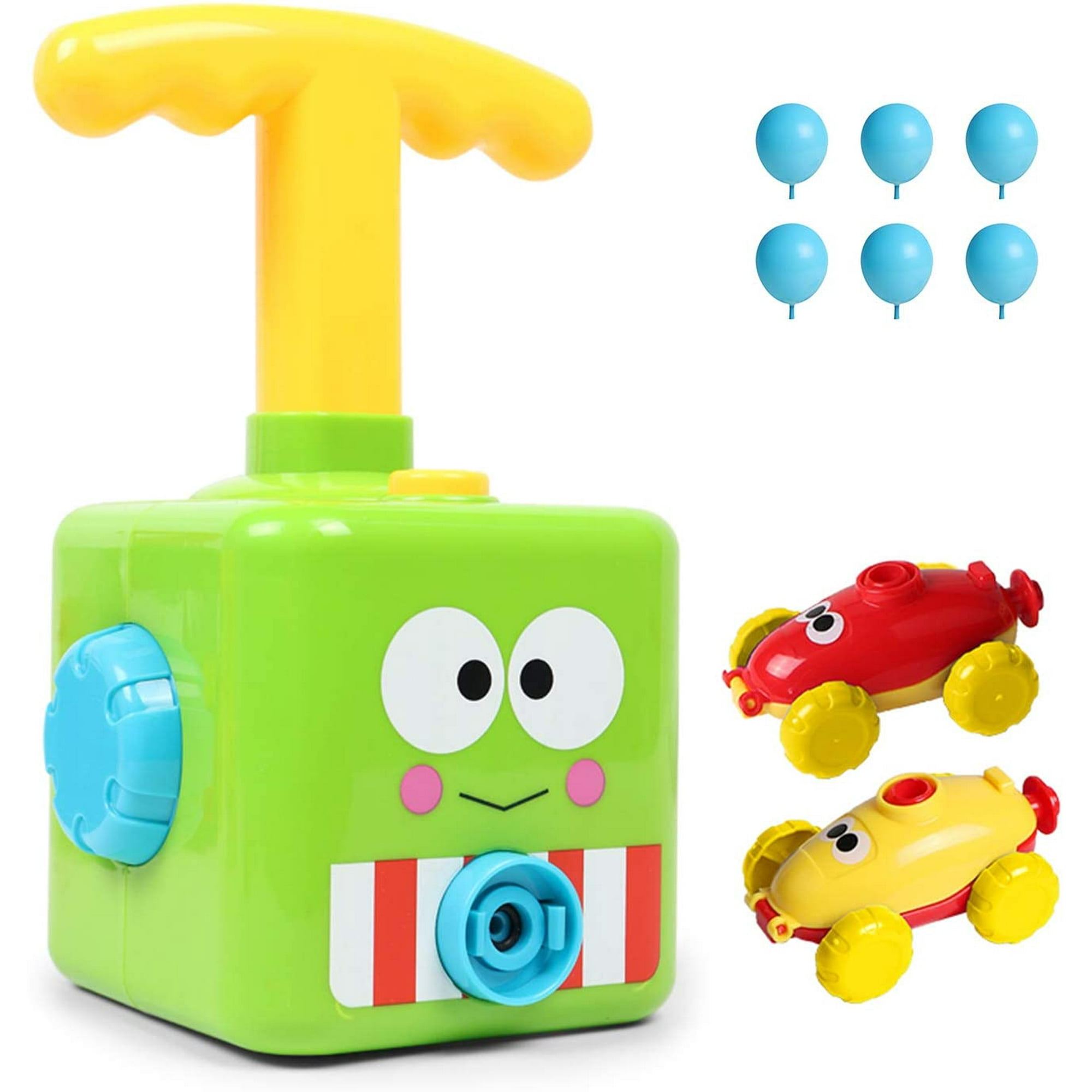 Balloon Powered Launch Car Balloon Pump Car Air Powered Vehicle Balloon Race Car STEM Educational Toy with 6 12 Balloons Gift for Kids Random Colors
