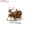 D, variant on STPToys Christmas Santa Claus Sleigh Figurine Acrylic Red Gold Single Reindeer Tabletop Ornament for Xmas Home Decor