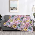 thumbnail image 2 of Balery Cute Donuts Manta de Franela con Dibujo, Lujo Ultra Suave y Cálido, Antipelusa y Resistente a las Arrugas para Cama, Sofá, Camping -50"x40", 2 of 6