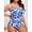 Blue, variant on 2026 Print Push Up Plus Size Swimwear Women Strapped Large One Piece Swimsuit Lady Beach Big Swimwear Curvy Chubby Bathing Suit